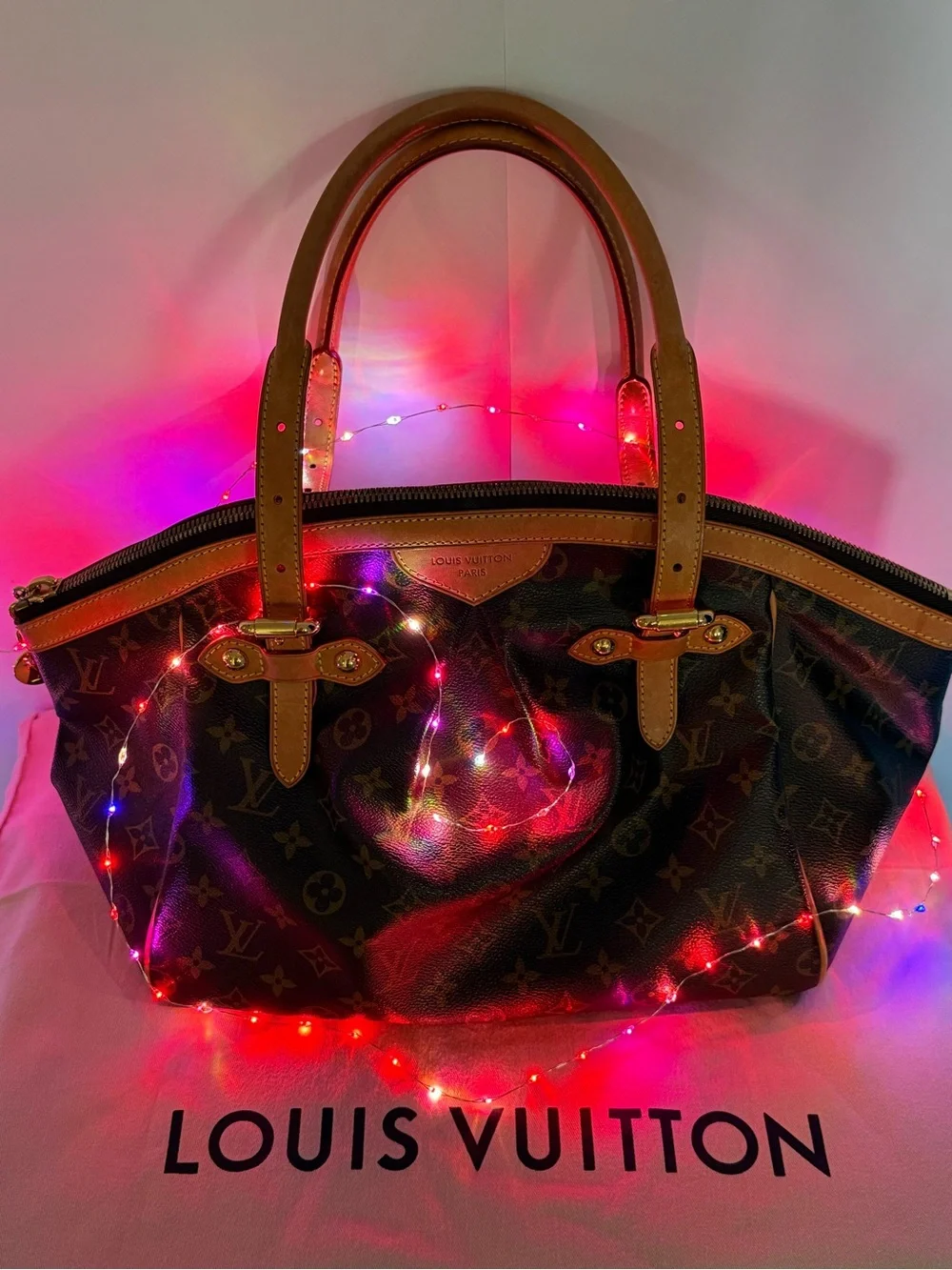 Louis Vuitton Tivoli GM Monogram Canvas Brown Satchel with Vachetta Trim